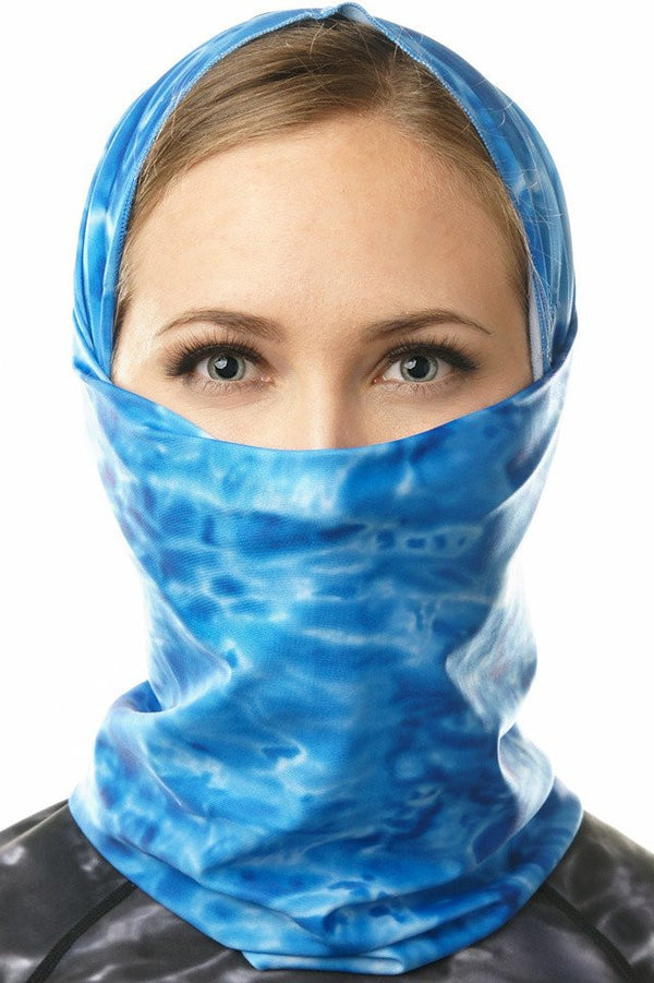Cooling Breathable Face Mask Sun Protection UPF 50+ Face Covering - Blue /  One Size