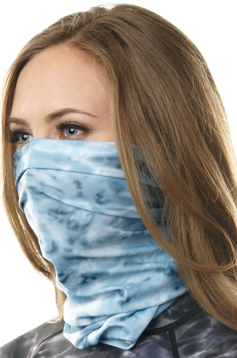 Aqua Design Womens Sun Protectin Tube Face Mask, UPF 50+,  Aqua Sky
