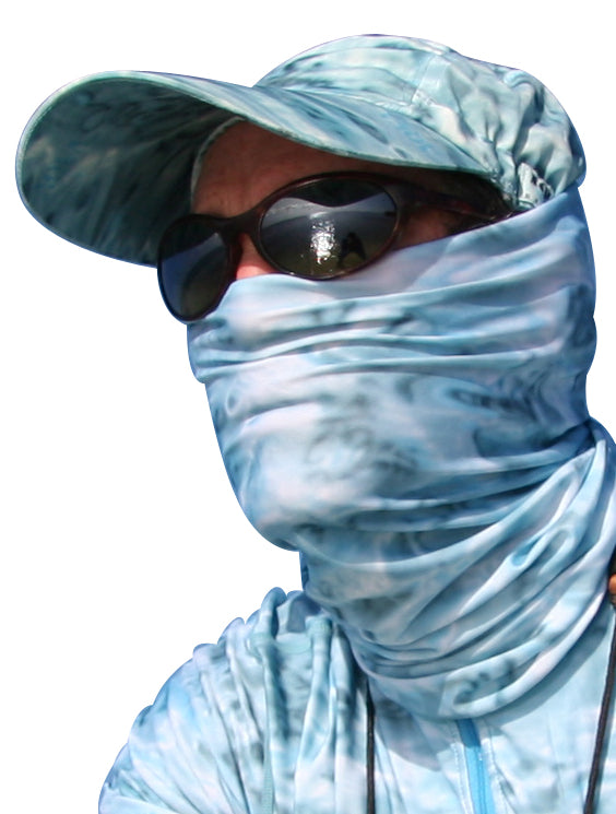 Mens Sun Protection Face Mask UPF 50+ Camo Tube Gaiter | Aqua Design