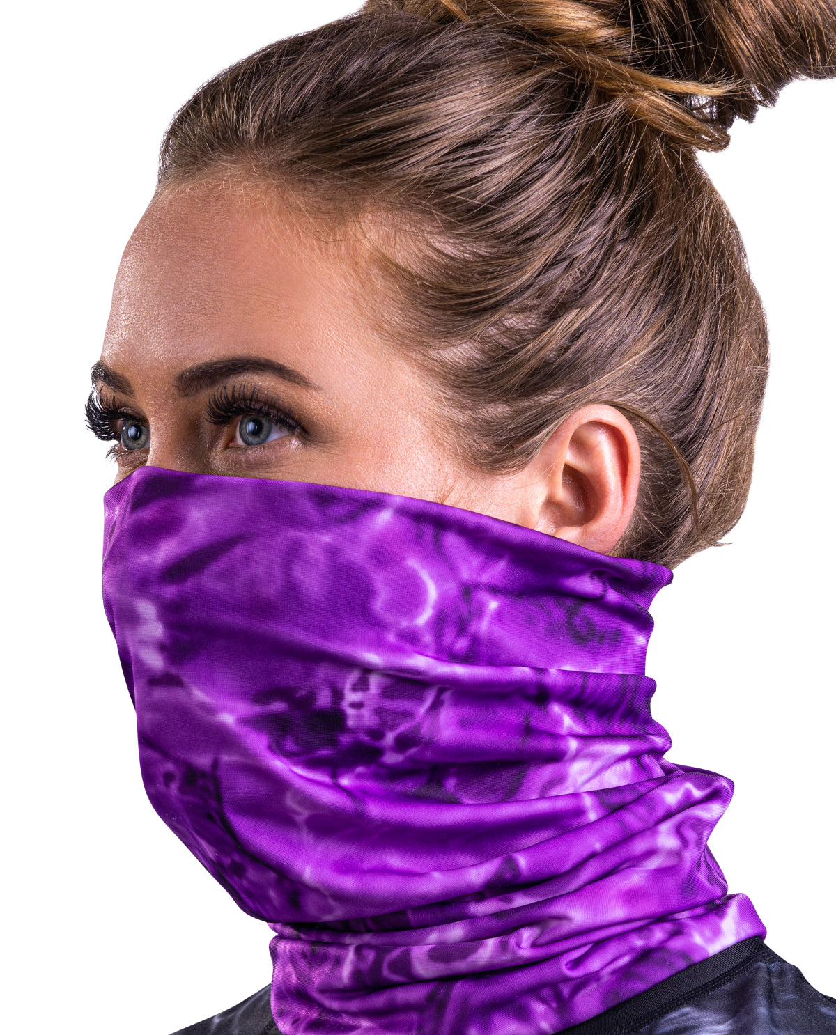 Womens Sun Protection Tube Face Mask UPF 50+ Neck Gaiter | Aqua Design