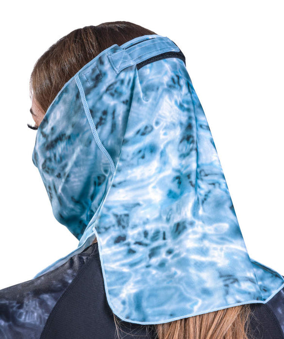 Aqua Design Womens ProMax Uv Vented Adjustable face Mask, Aqua Sky