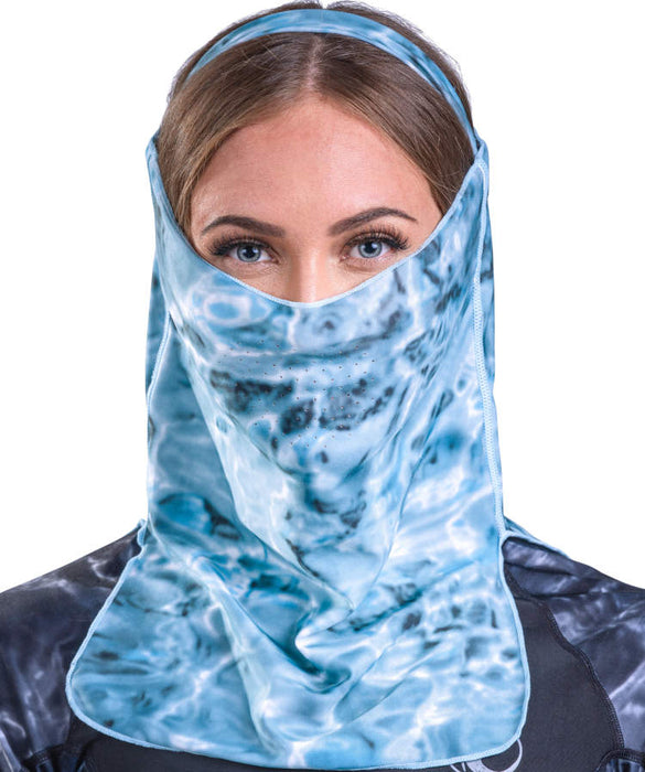 Aqua Design Womens ProMax Uv Vented Adjustable Face Mask, Aqua Sky