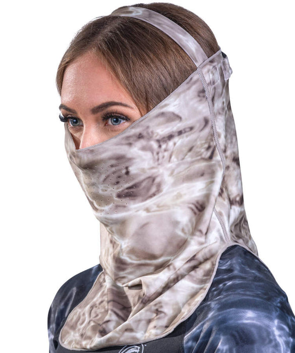 Aqua Design Womens ProMax Uv Vented Adjustable Face Mask, Pacific Sand