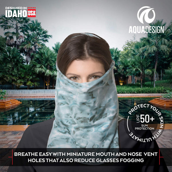 Womens ProMax UV Vented Adjustable Face Mask Gaiter | Aqua Design