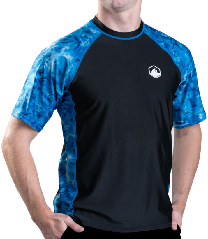 Upf 50 Men's Short Sleeve Rash Guard Shirt 3xl Swim Shirts