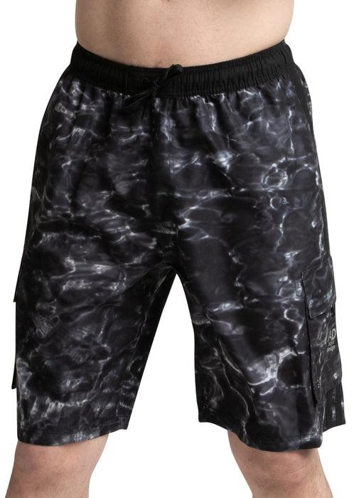 Aqua Design Men Swim Trunks Board Shorts, Black Water