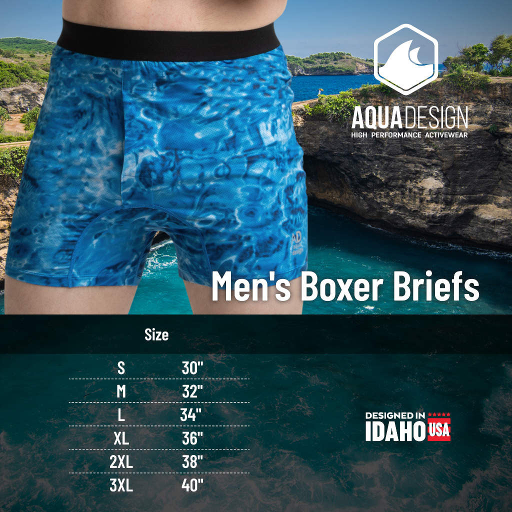 Aqua Design Mens Underwear Boxer Briefs Quick Dry Travel Shorts