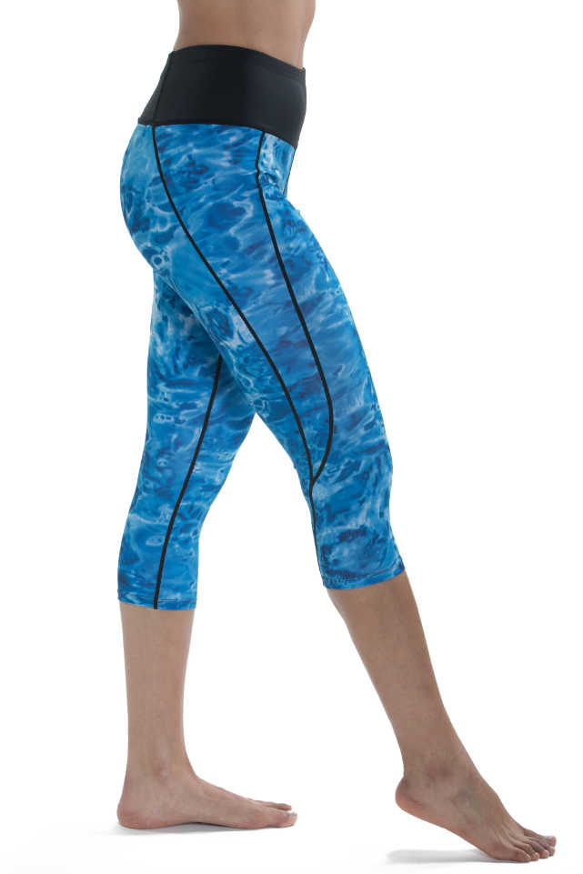 Buy Leggings Depot High Waist 5 Waistband Solid Yoga Capri