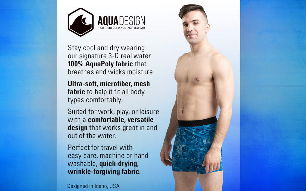 Aqua Design Mens Underwear Boxer Briefs Quick Dry Travel Shorts