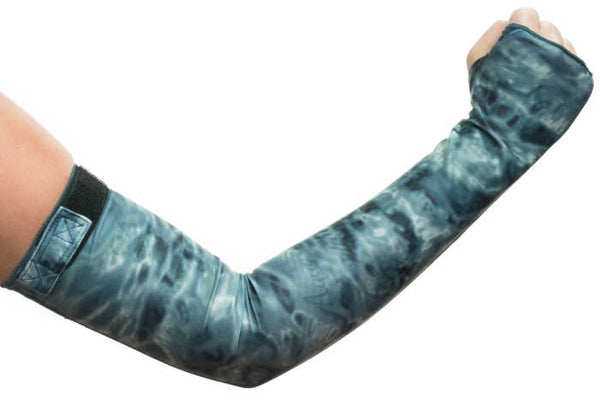 Aqua Design Womens Arm Hand UV Protection Long Sun Sleeves, Misty Sky