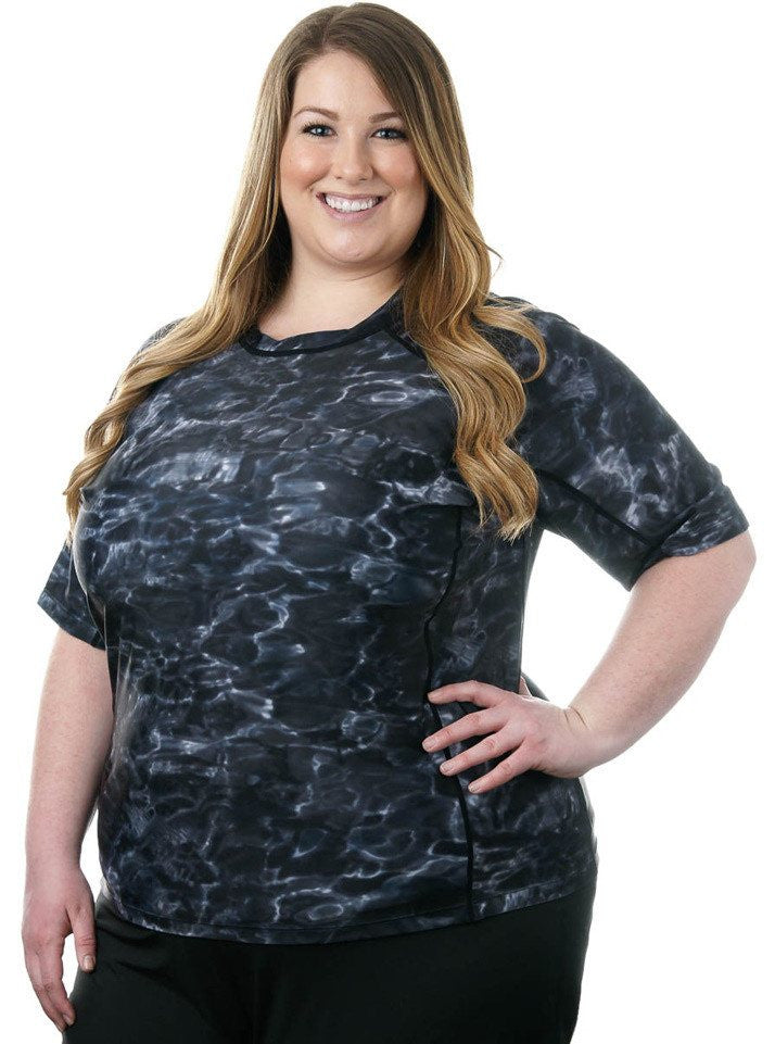 thumbnail image 2 of Hanna Nikole 3 Piece Womens Plus Size Rash Guard Bathing 2 of 12