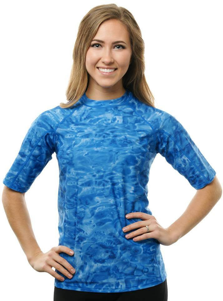 Handel Kontrovers med hensyn til Womens Misses to Plus Rash Guard Swim Shirt | Aqua Design